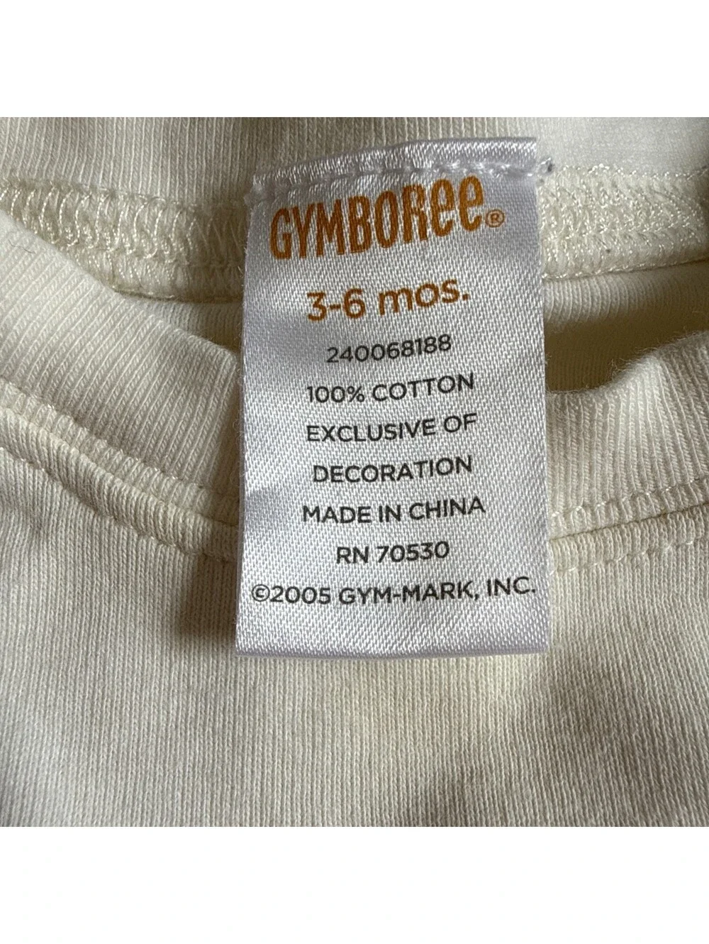 GYMBOREE Vintage Y2K 2005 Long Sleeve Gone Fishing Bear Forest Bodysuit 3-6M